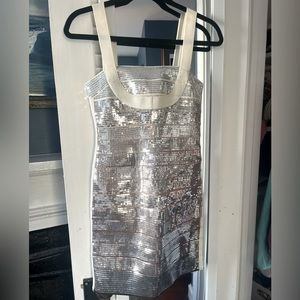 Herve Leger sequined bandage dress size large